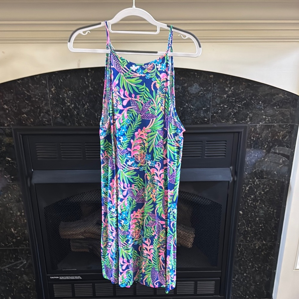 Lilly Pulitzer Tropical Print Dress - Green, Pink, Blue